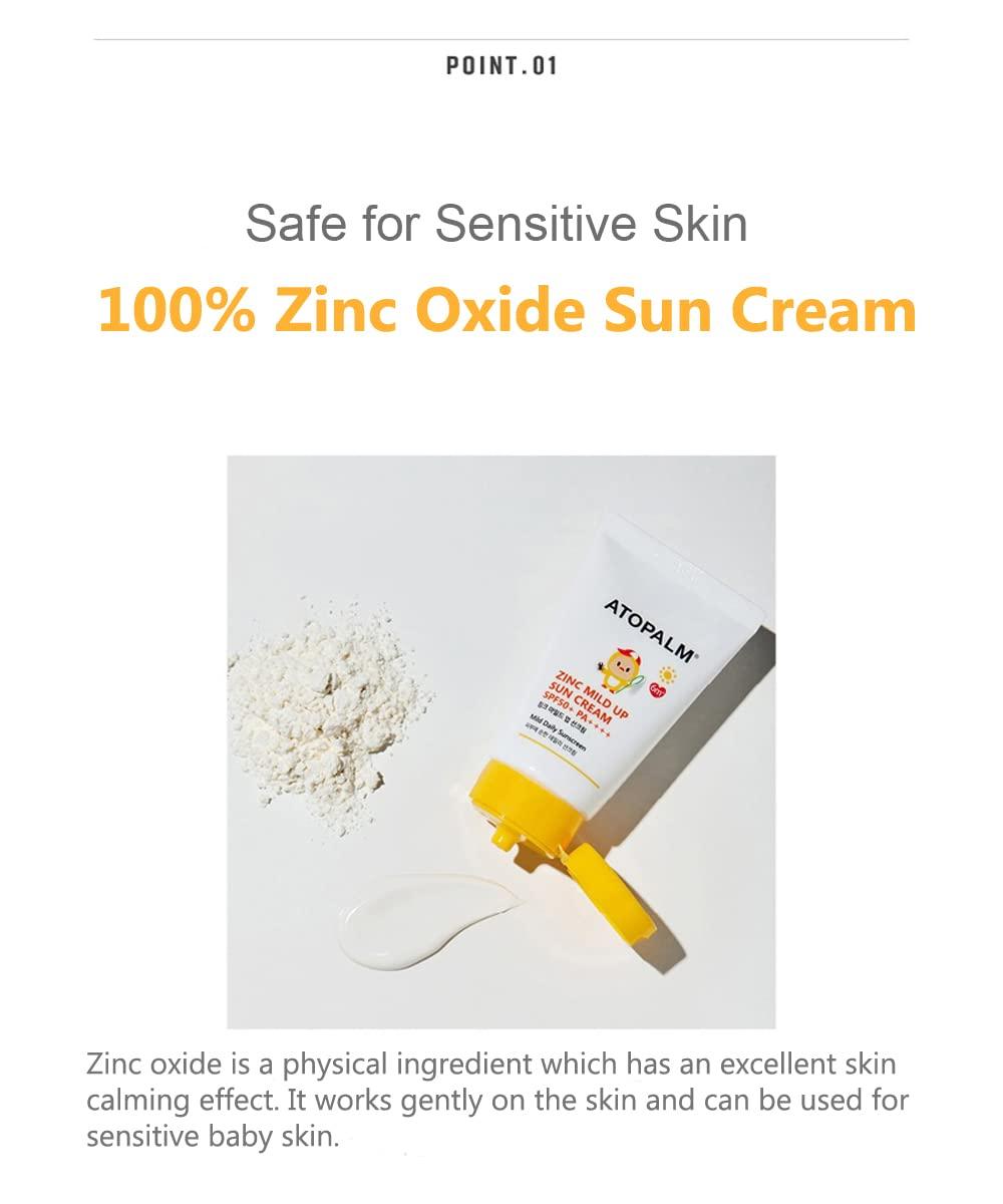 [ATOPALM] Zinc Mild Up Sun Cream SPF50+ PA++++ 65g