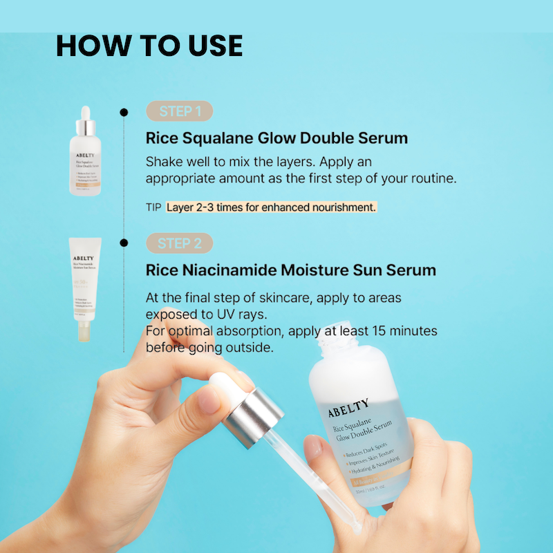 [Abelty] Rice Squalane Glow Double Serum 50ml