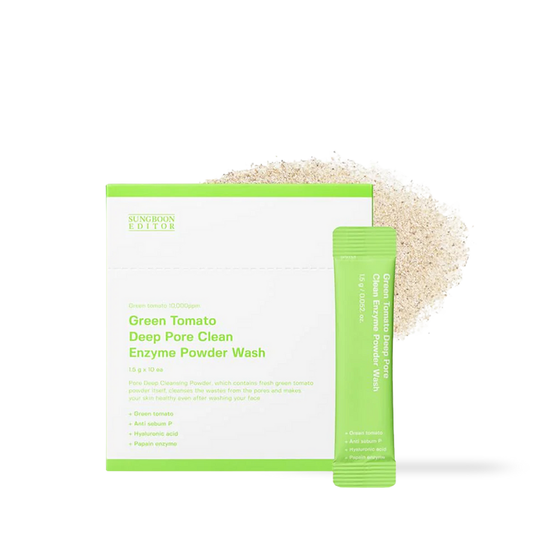 [SUNGBOON EDITOR] Green Tomato Deep Pore Clean Enzyme Powder Wash 1.5gX10ea