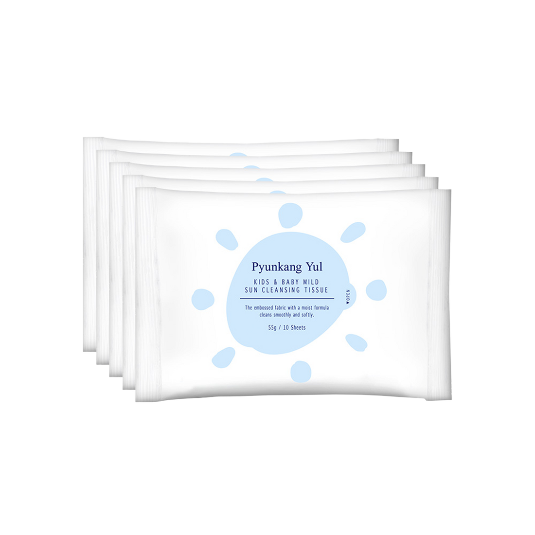 [PyunkangYul] Kids & Baby Mild Sun Cleansing Tissue 10ea*5