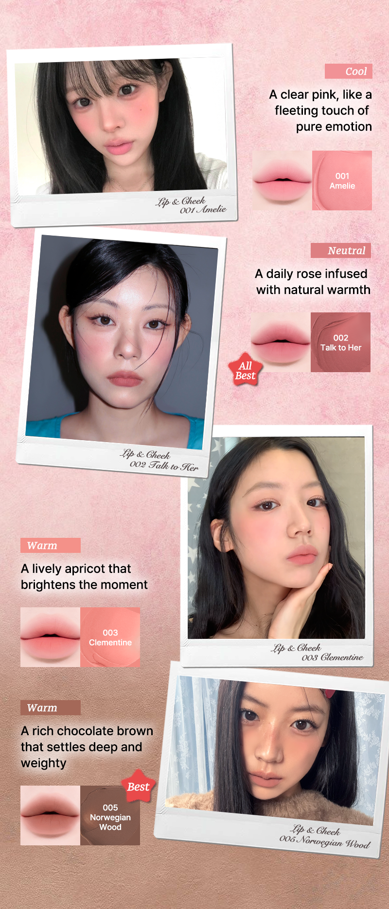 [Tiptoe] Mousse Tang Lip Matter - 001 Amelie