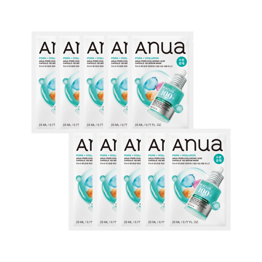 [Anua] PDRN Hyaluronic Capsule 100 Serum Mask 23ml*10ea