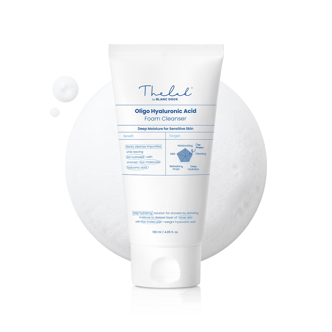 [THE LAB by BLANC DOUX] Oligo Hyaluronic Acid Foam Cleanser 120ml